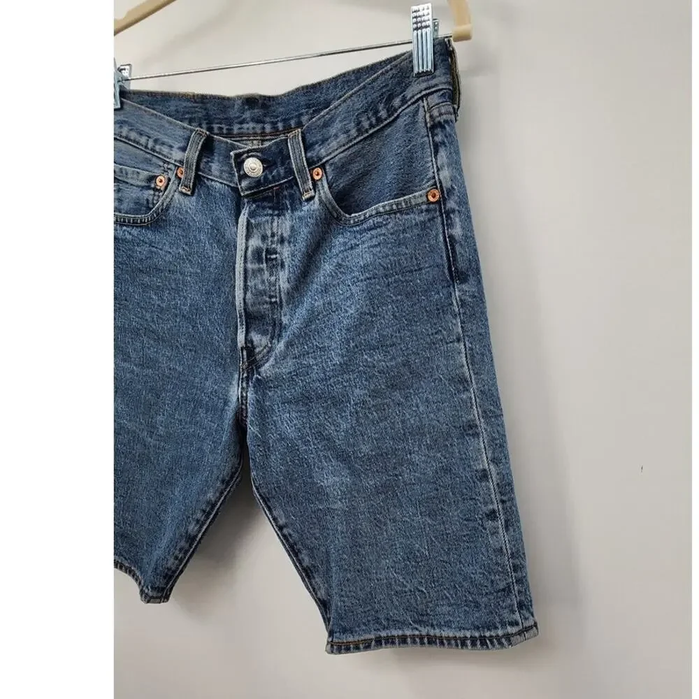Levi's 501 Button Fly Denim Shorts Size 30 9 In Inseam